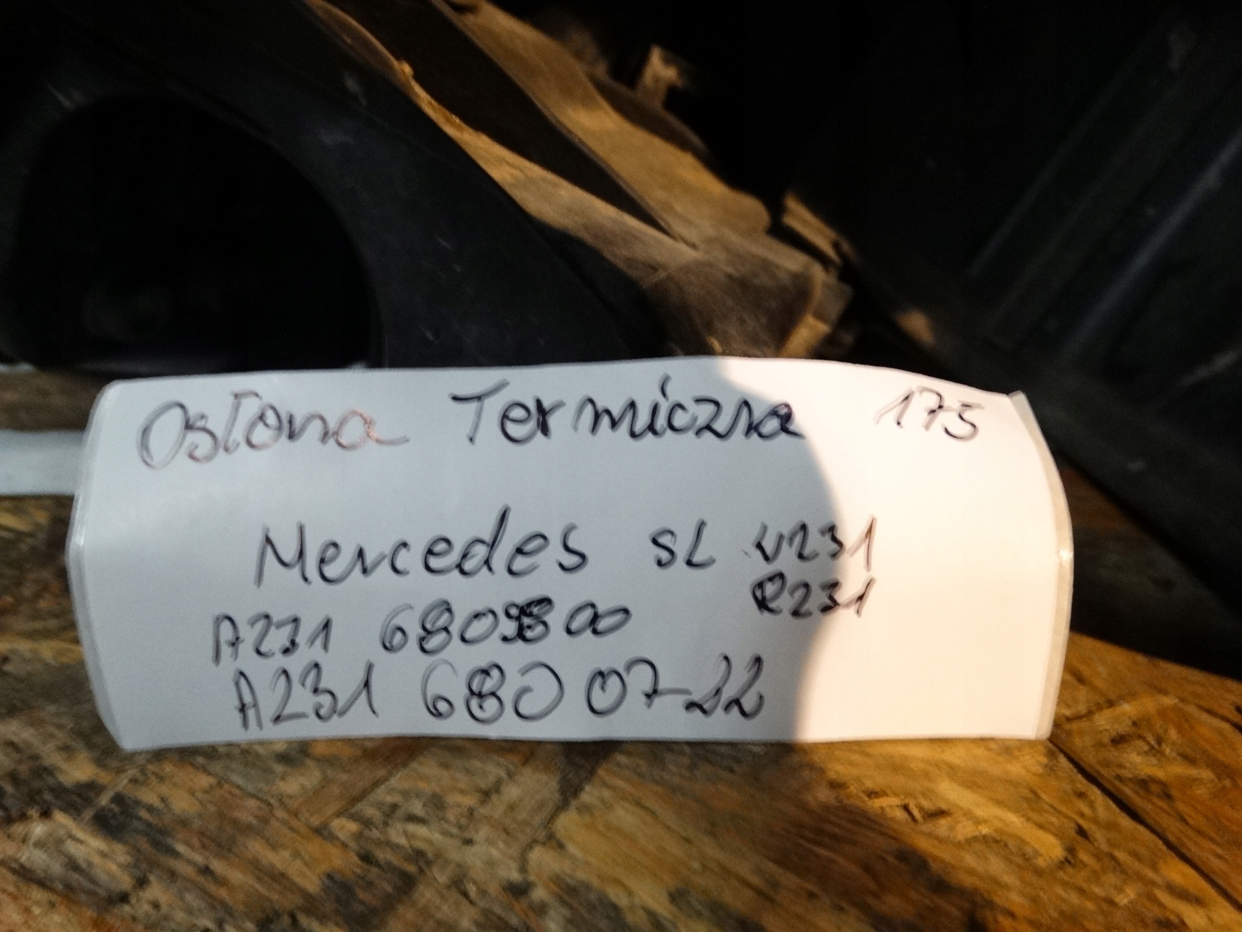 IDEALNA Blende Abdeckung TERMICZNA MERCEDES SL R231 W231 1