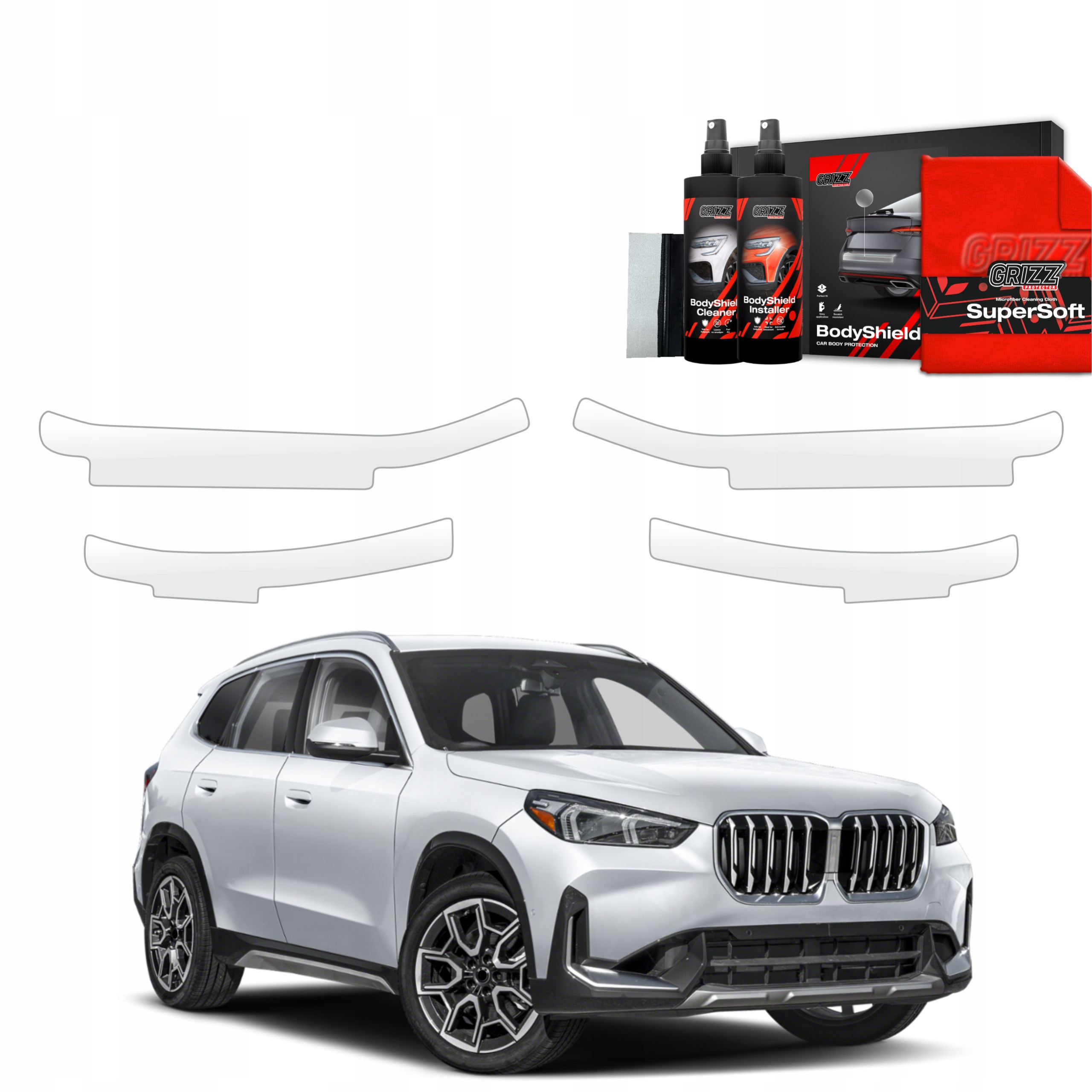 4v1 Fólie Ppf dýha na prahy pro Bmw X1 (2023-2025) Grizz