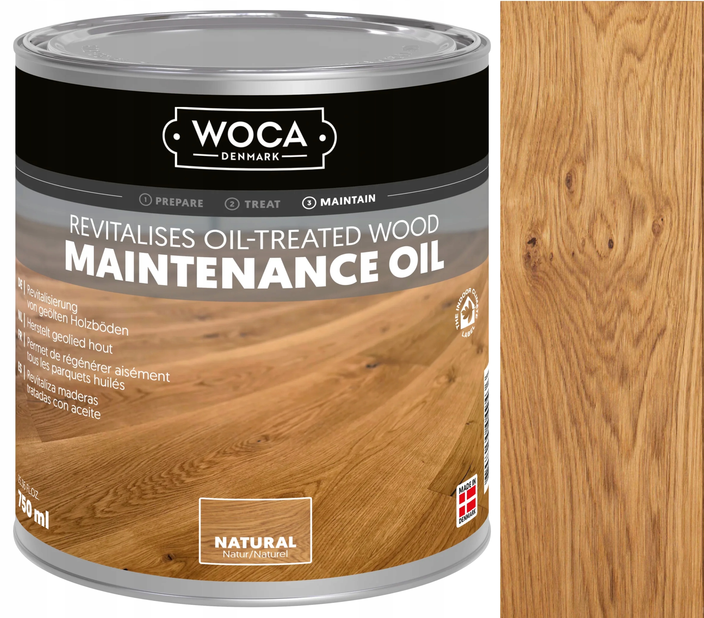 Woca Maintenance Oil Natural 750 ml olej na péči o olejované podlahy