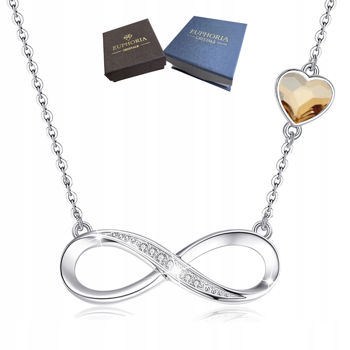 Náhrdelník se zirkony Stříbro 925 se srdcem Dárek k výročí Srdíčka