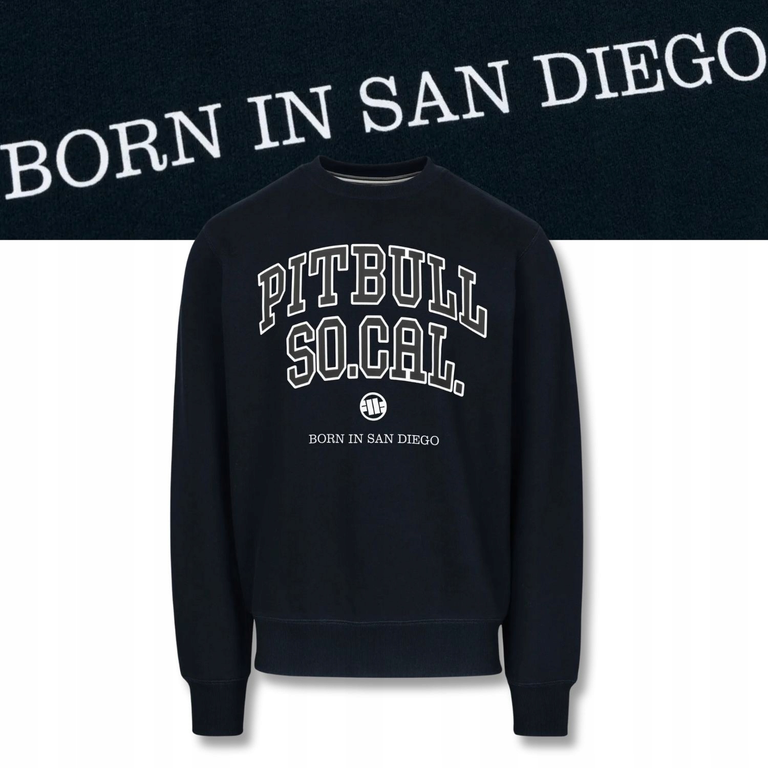 Pánská Mikina Pitbull So Cal Crewneck s potiskem na přední straně Mikina Bez Kapuce
