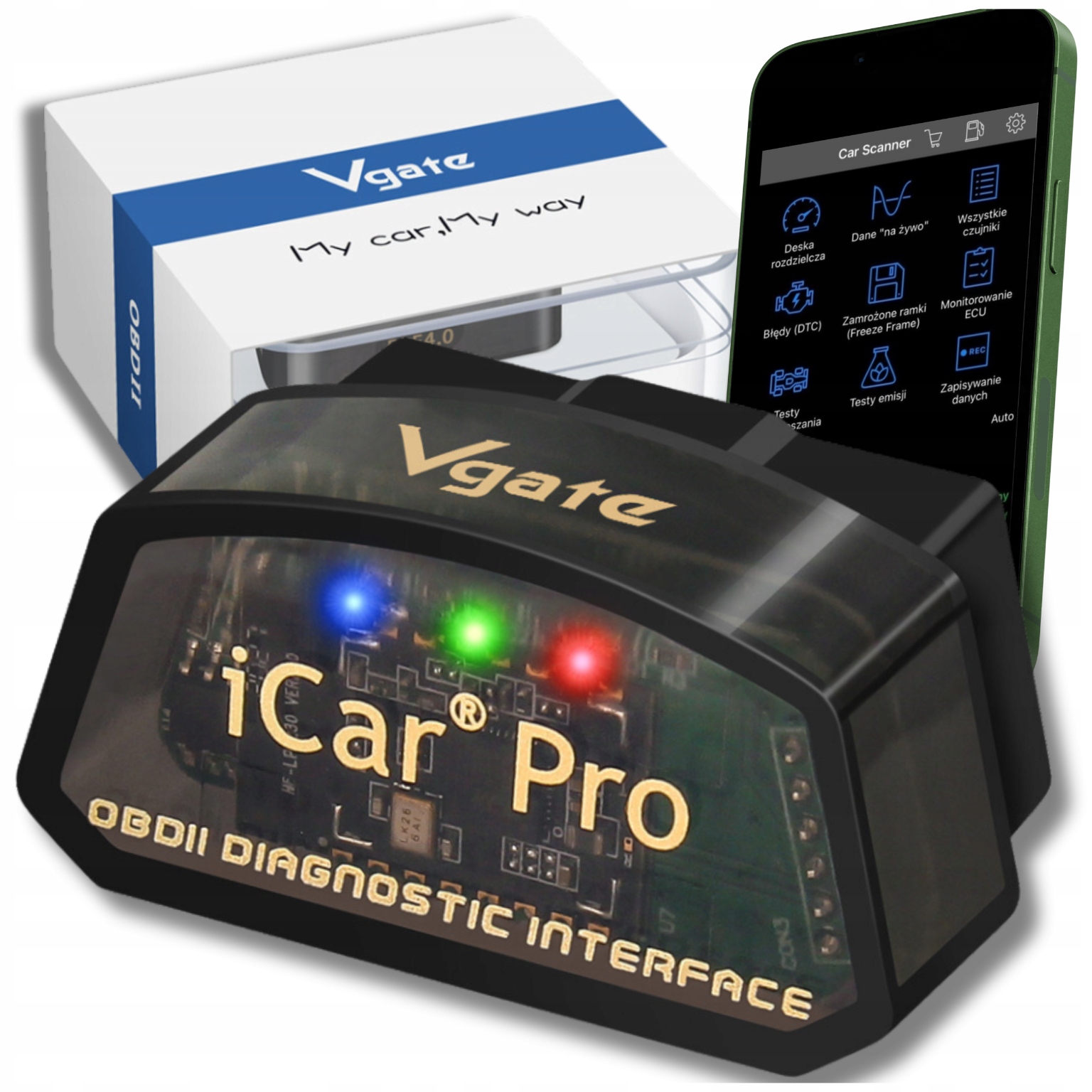 Tester Diagnostyczny Vgate Icar Pro BT3.0 3.0 Komputer Diagnostyczny Polski