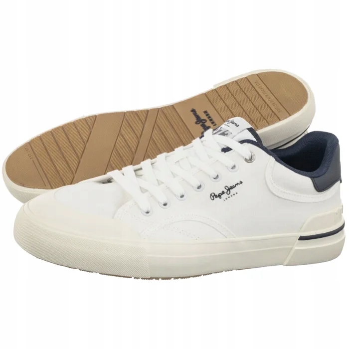 Pánské tenisky Pepe Jeans Nolan Basic White PMS300018 Bílé