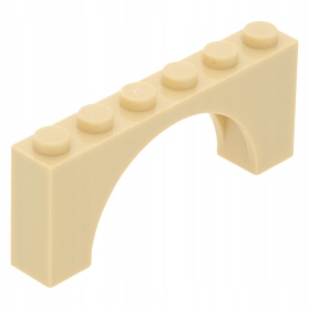 

Lego Łuk 1 x 6 x 2 mostek 15254 Tan Nowy