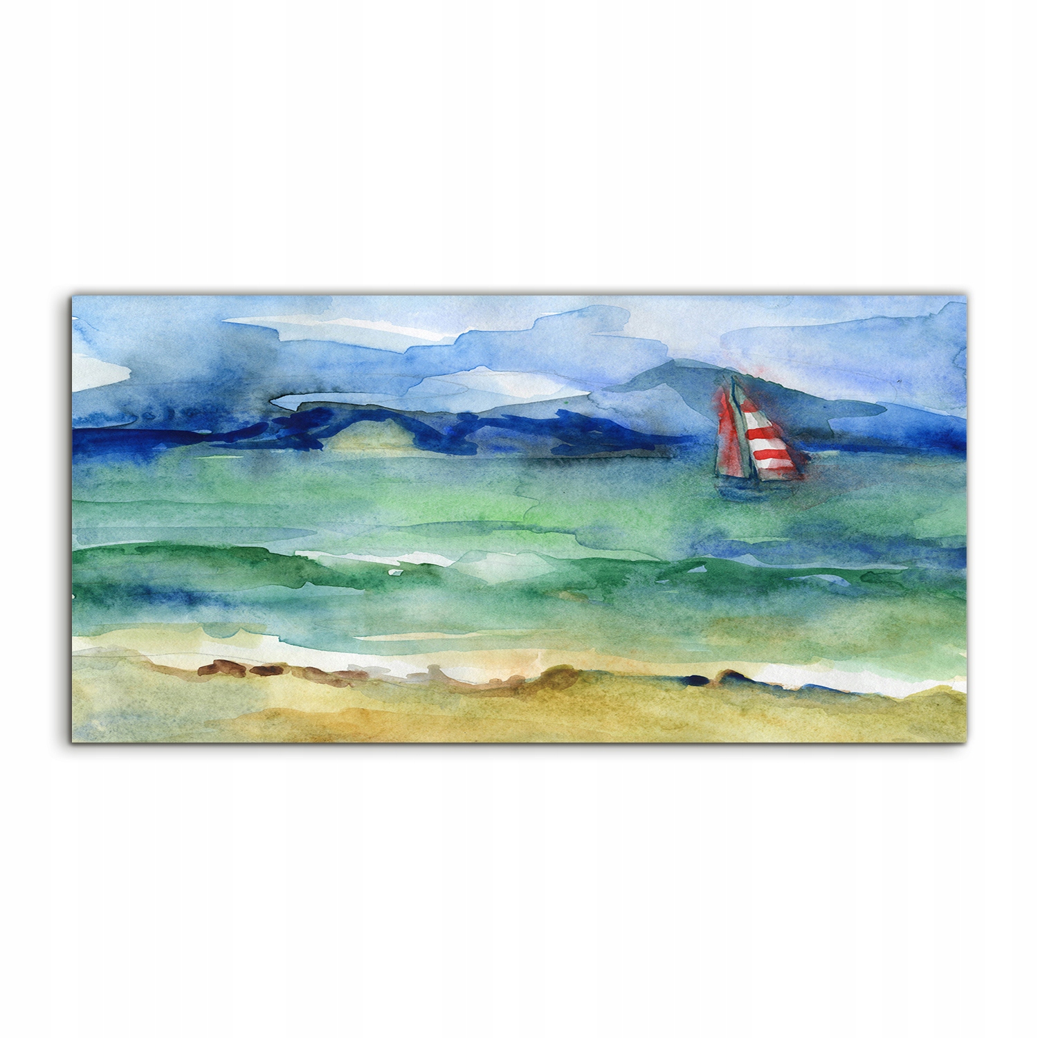 

Obraz akryl 100x50 wiszący Morze Akwarele Statek