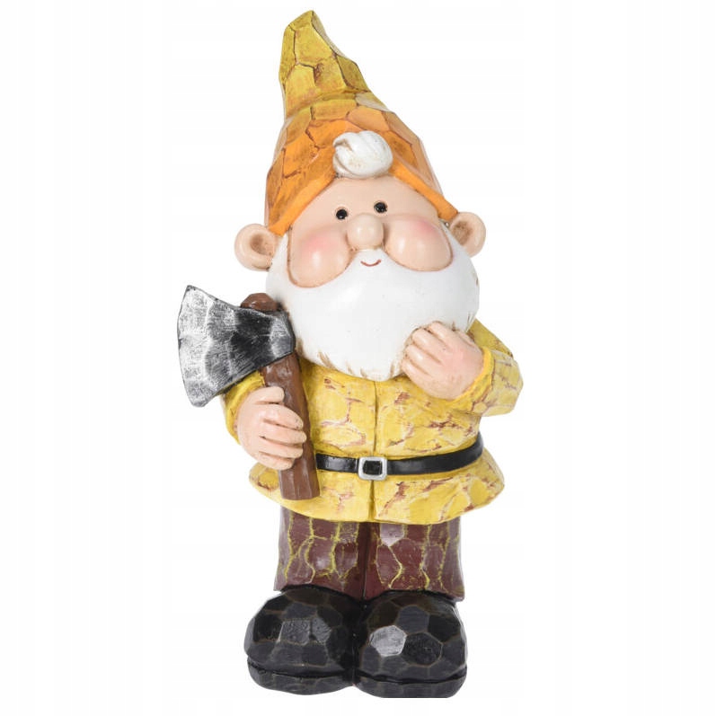 

Krasnal Ogrodowy figurka do ogrodu 21 cm żółty