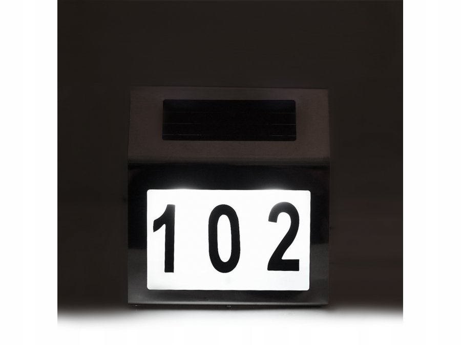 Lampa solarna LED Maclean, z numerem domu, MCE172 Kod producenta 47824