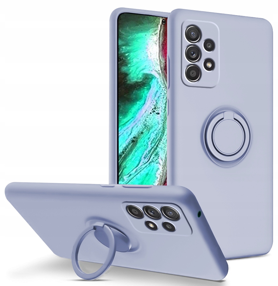 

Etui Silicone Ring +Szkło do Samsung A52 A52s 5G