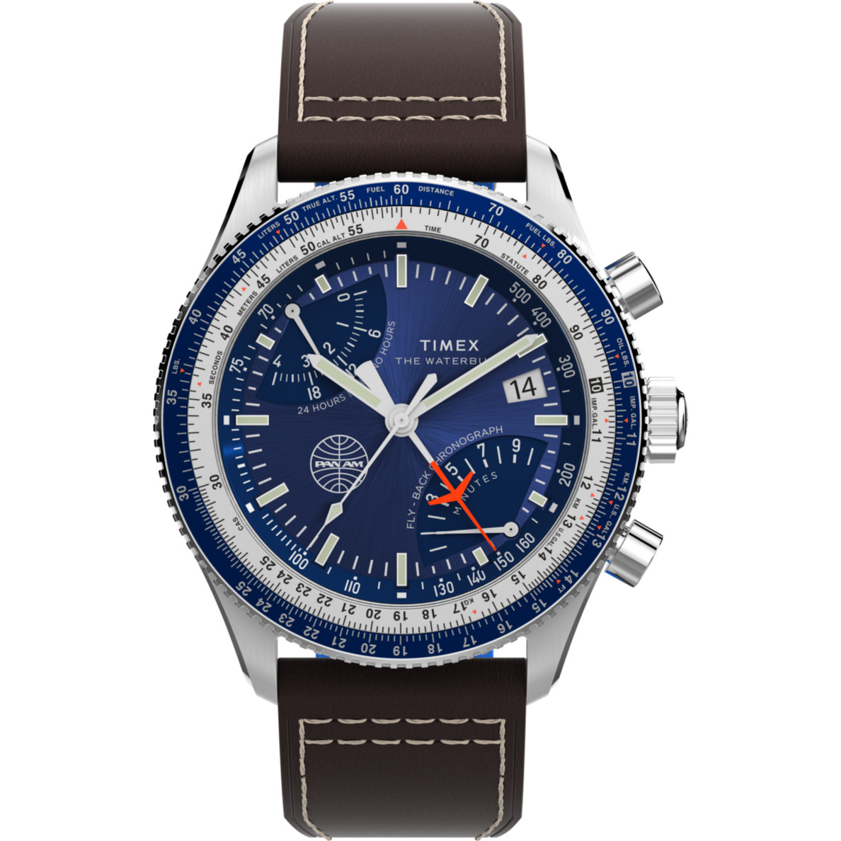 Pánské Hodinky Timex TW2W97200 hnědý řemínek