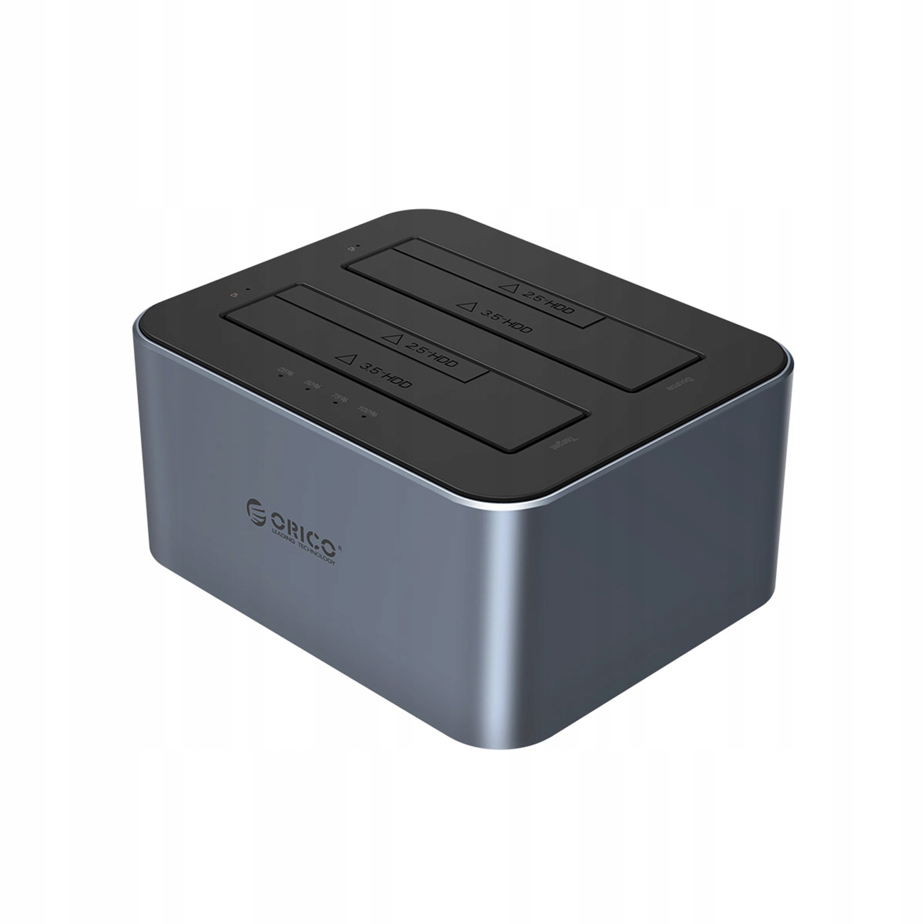 Dokovacia stanica Orico 6626C3-C-V1 offline klonovanie 2×SATA 2.5/3.5 šedá