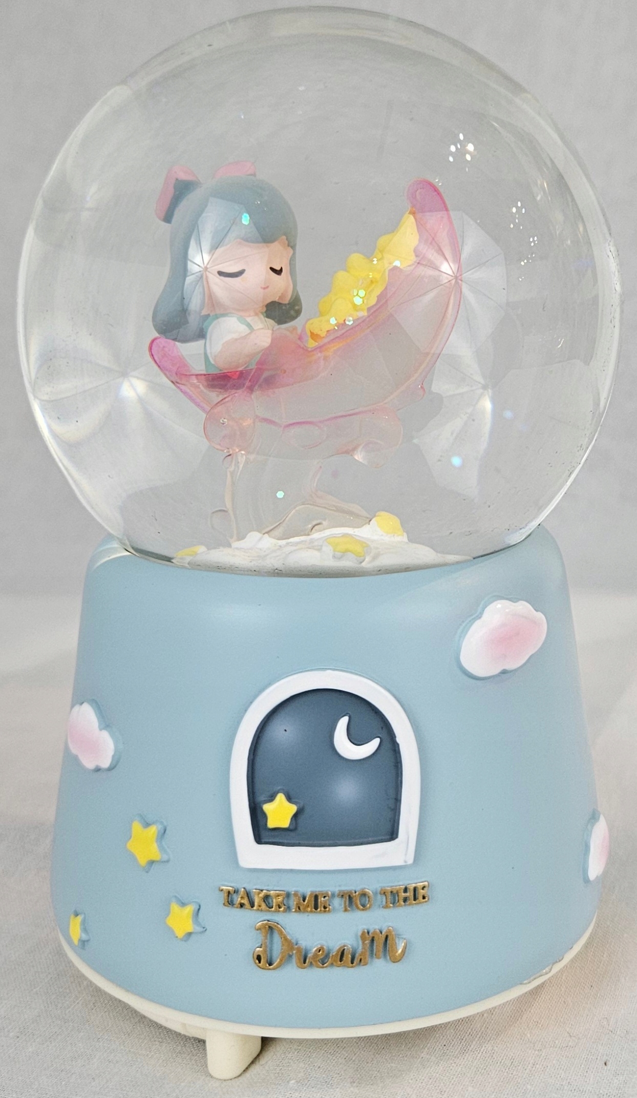 KULA ŚNIEŻNA POZYTYWKA DZIEWCZYNKA KSIĘŻNICZKA BROKAT