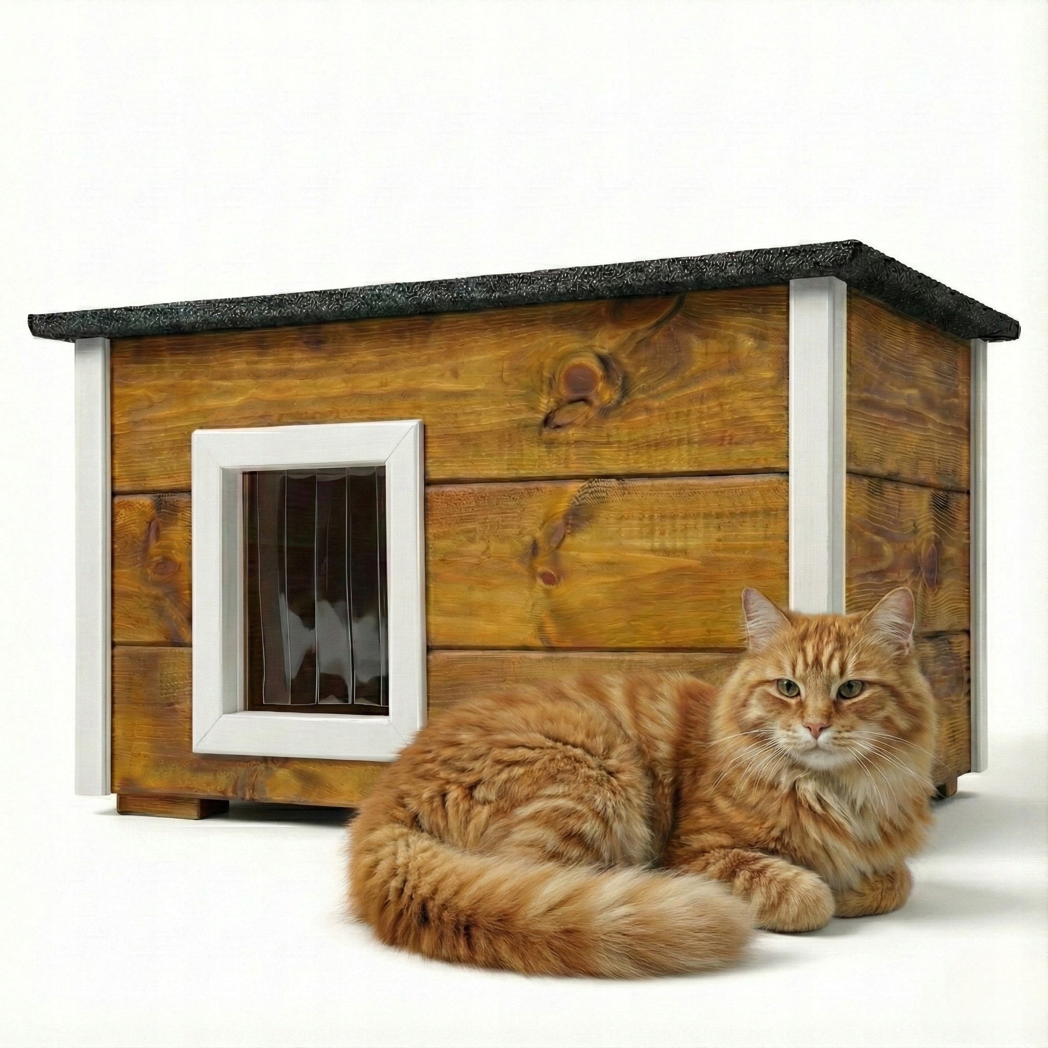 Levně Velká Celá Zateplená Budka Bouda Domeček Pro Kočky Zasílá V Plném Rozsahu Dárek