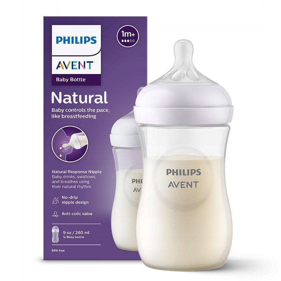 BUTELKA NATURAL RESPONSYWNA AVENT 260 ML