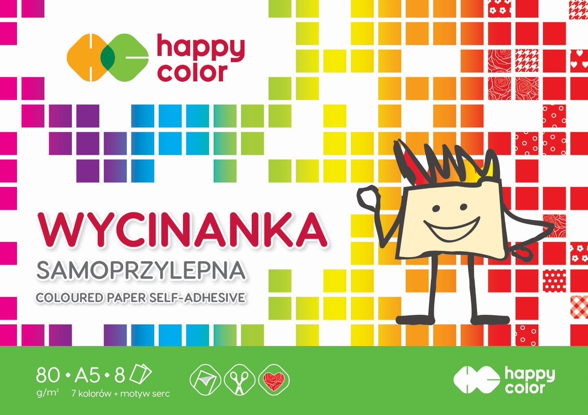 

Blok Happy Color Wycinanka Samoprzylepna, A5, 8 ar