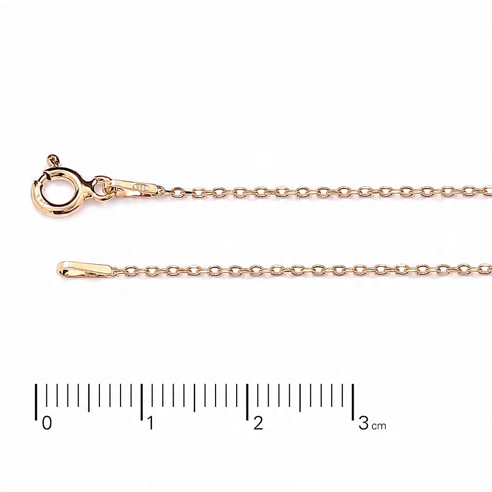 

Łańcuszek srebrny pozłacany ogniwkowy 1,1mm 50cm