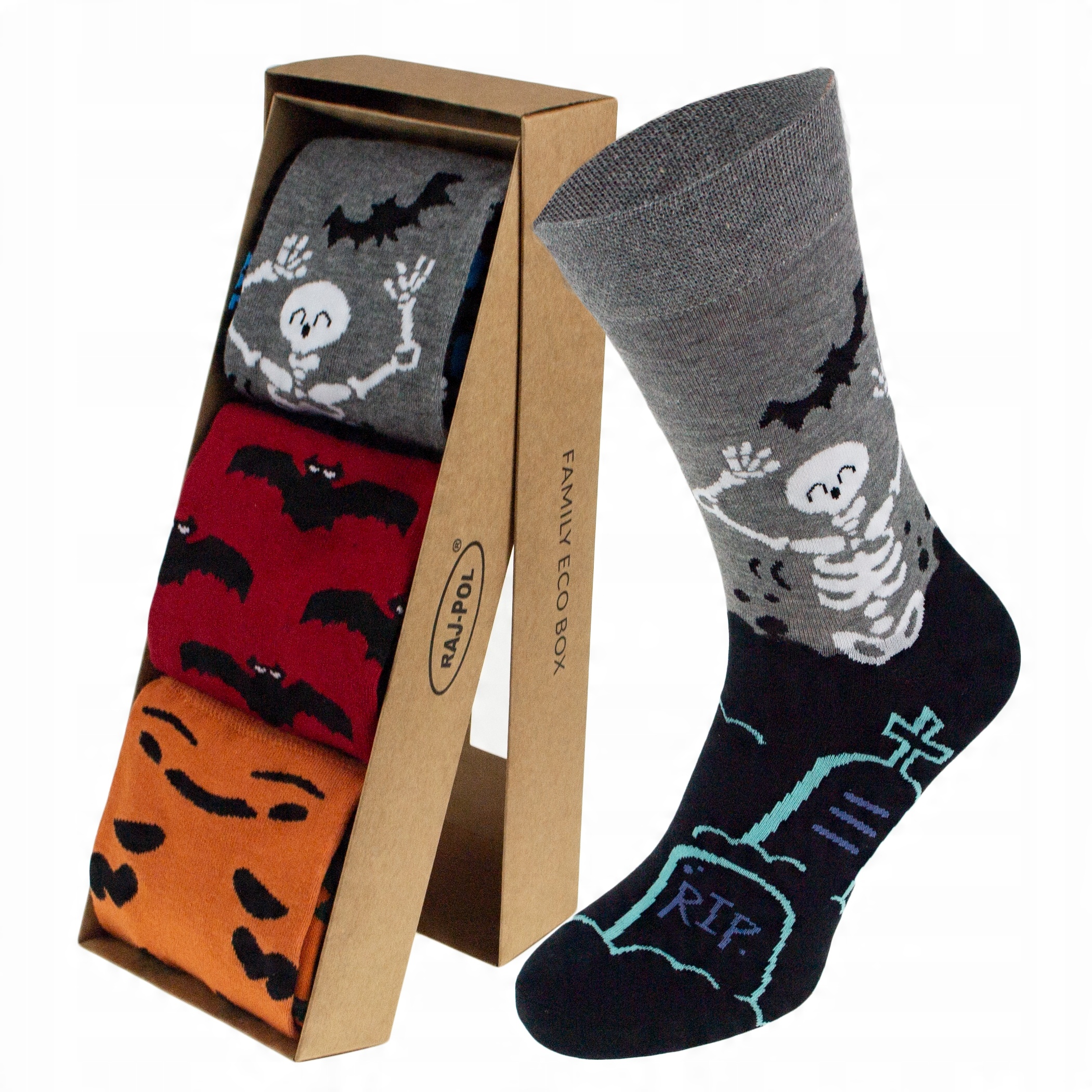 

3 Skarpety Halloween Męskie Nie do Pary Bawełniane