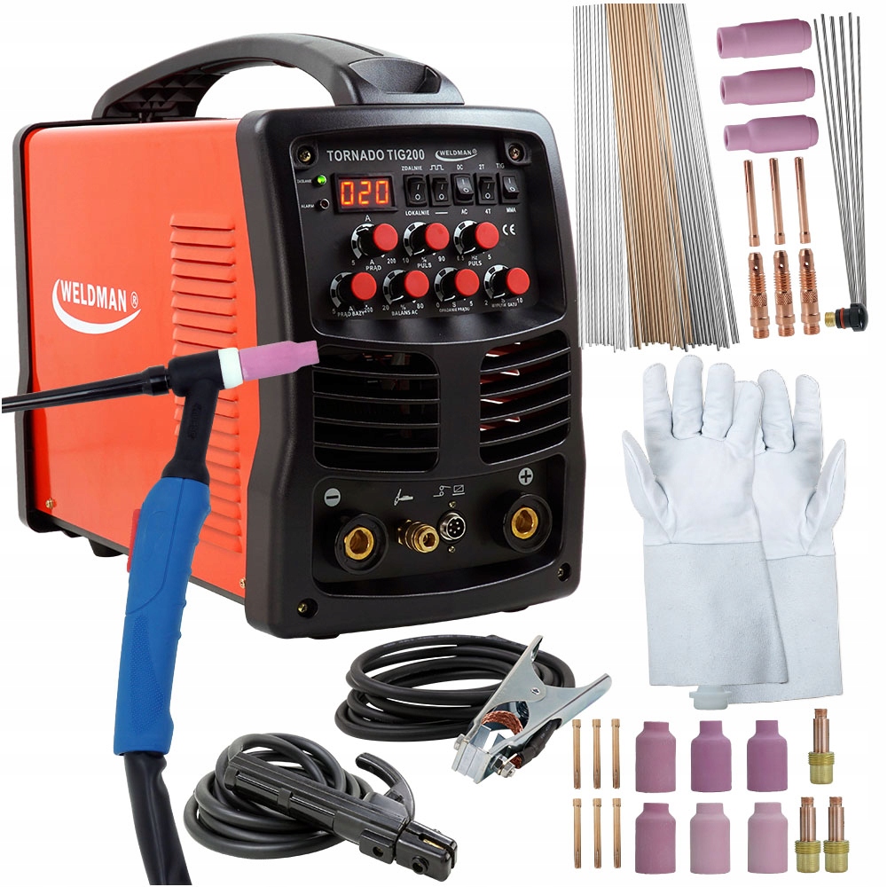 Spawarka z pulsem TIG MMA 200 AC DC HF Aluminium