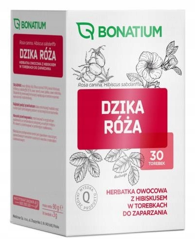 Levně 7 x Bonatium Šípková růže Ovocný čaj s ibiškem, 30 sáčků