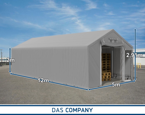 Namiot PRIME 5x12 magazynowy HALA NAMIOTOWA Długość 12 m