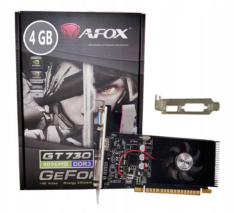

Karta Afox Nvidia GeForce GT730 4GB Hdmi DVI Vga