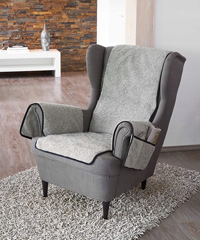 Chránič Na Kreslo Z Živej Vlny Šedý Odporúčaný