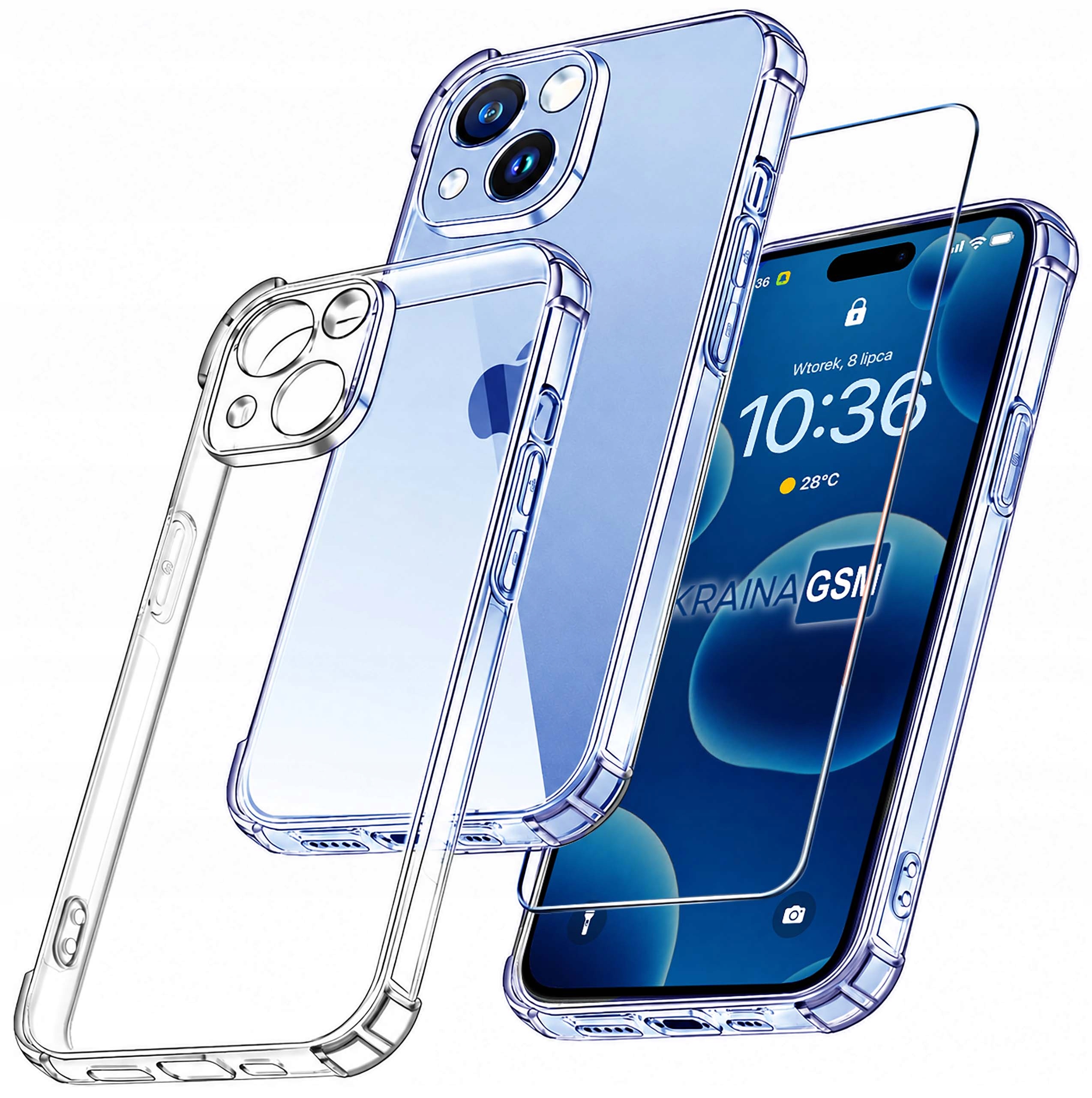 Etui do iPhone 15 Anti-shock Case Szkło 9H