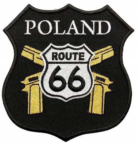 Naszywka motocyklowa Route 66 Poland 13,5x14cm