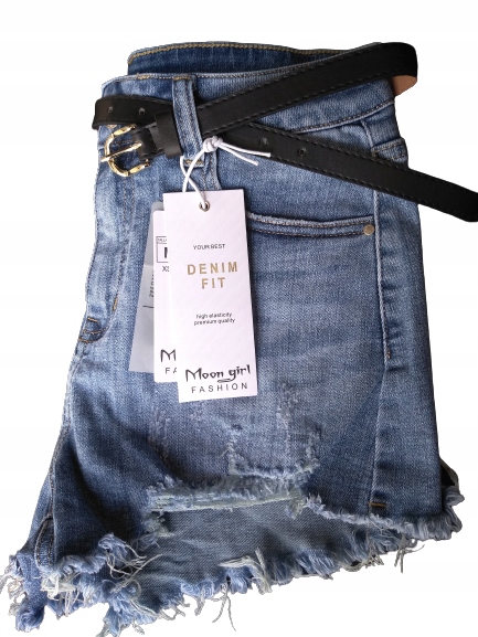 

Krótkie spodenki Jeansowe-Postrzępione Szorty 40