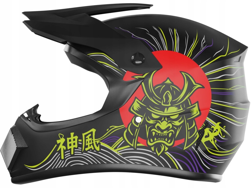 Kask Kamikaze Tokyo Drift Czarny Full Face (rozmiar L)