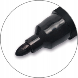 MARKER PERMANENTNY OFFICE PRODUCTS, OKRĄGŁY, GRUBOŚĆ PISANIA 1-3mm CZARNY EAN (GTIN) 5901503680025