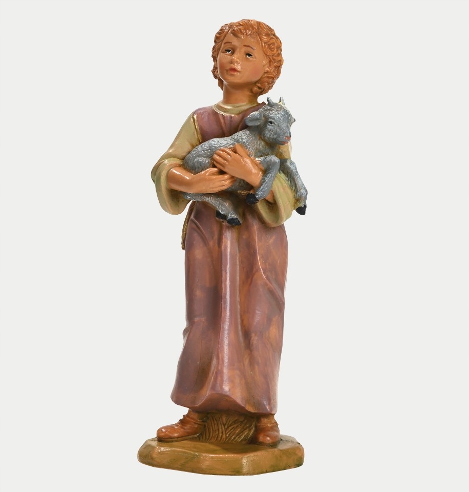 Figurka Fontanini – Chlapec s malou kozou na rukou – pro figurky o výšce 19 Cm