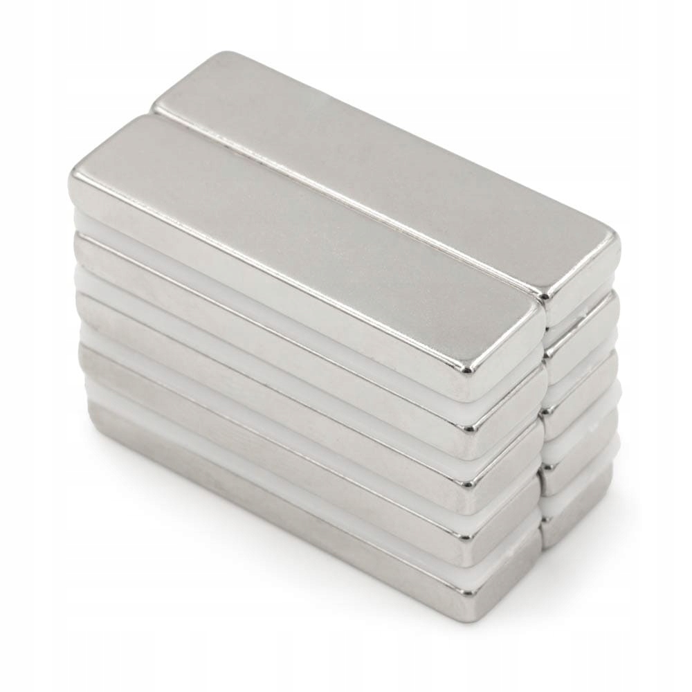 Magnes Neodymowy 40x10x4 mm Płytkowy Sztabkowy, Prostokątny, Hunter 10 Szt