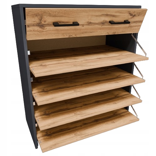 Skrinka na topánky 5S Grafit-wotan regál polica priestranná komoda antracitová R