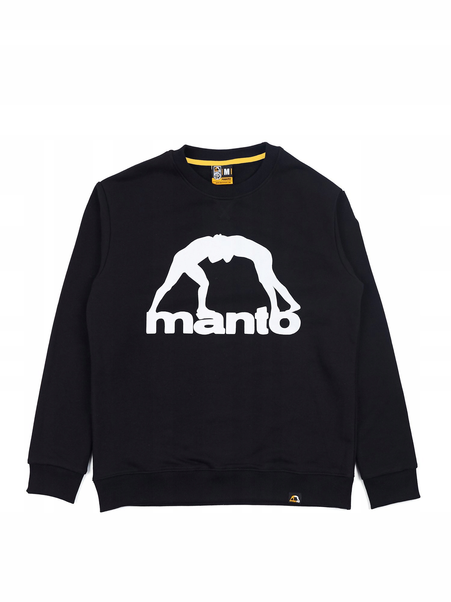 Pánská Mikina Crewneck Manto Vibe Pohodlná bavlněná sportovní černá XL