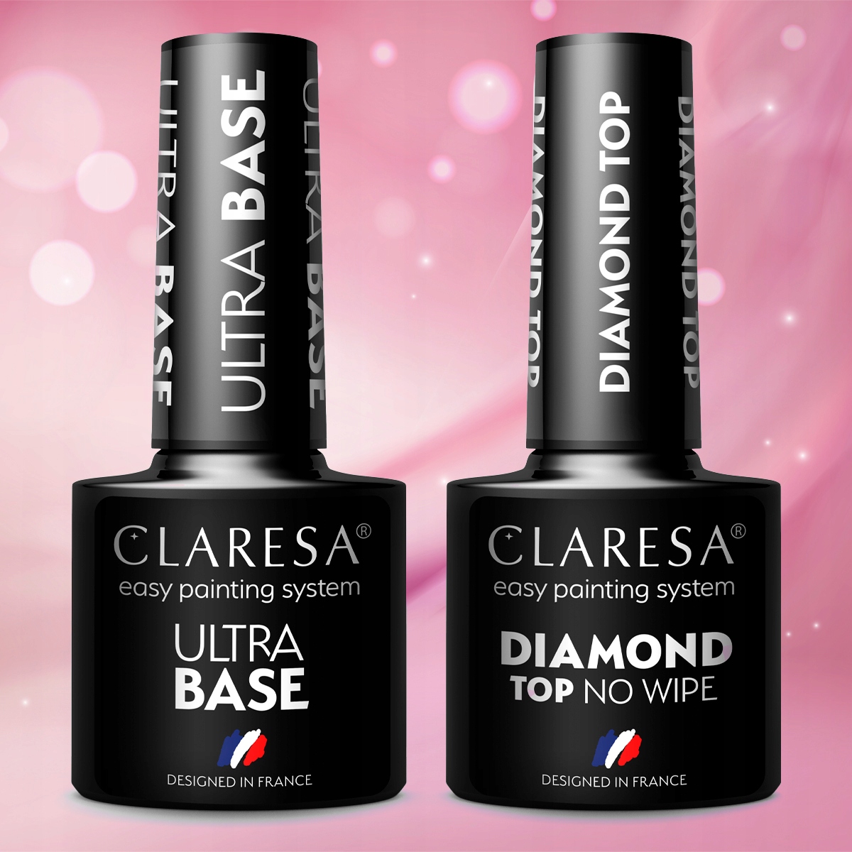 2X CLARESA = ULTRA BASE BAZA + TOP DIAMOND NO WIPE Przeznaczenie zestawy do manicure hybrydowego