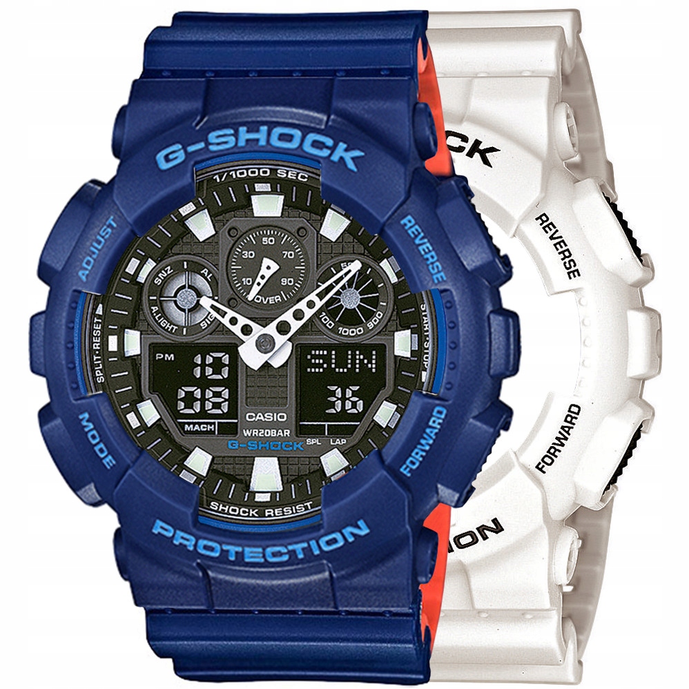 Set G-shock GA-100B-7AER Modrý