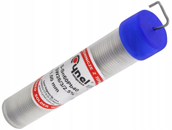 

Cyna Do Lutowania 10g/1mm Z Topnikiem Cynel