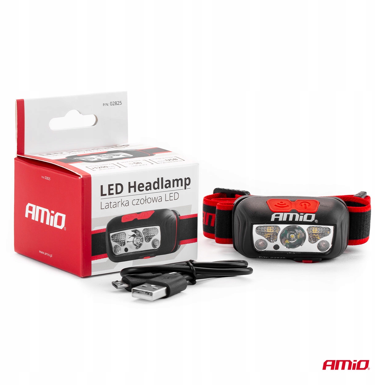 LAMPA LATARKA LED CZOŁOWA WARSZTATOWA TURYSTYCZNA BARDZO MOCNA KOMPAKTOWA Marka Amio