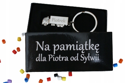 

Brelok tir 3D +grawer na Mikołaja dla kierowcy