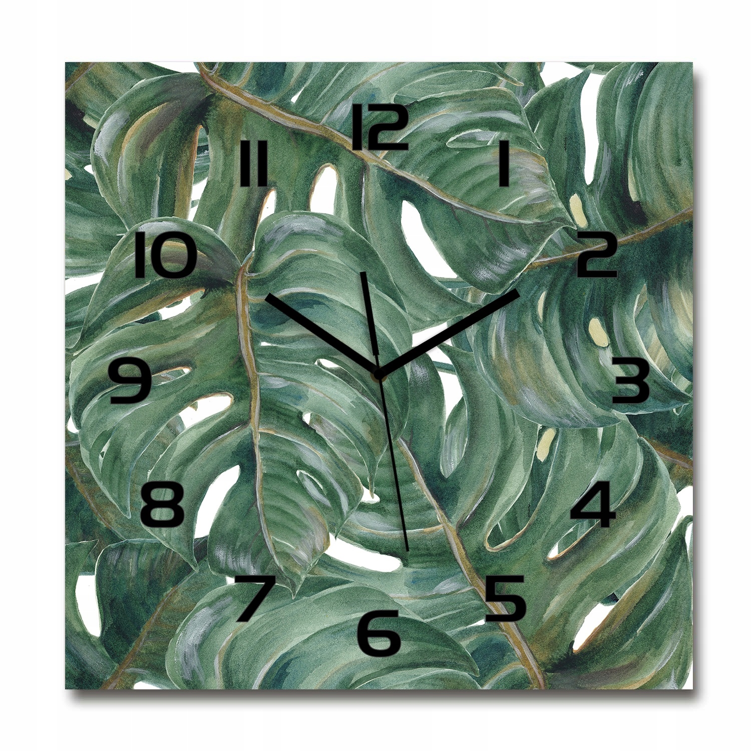 

Zegar ścienny ze szkła hartowanego Monstera 60x60