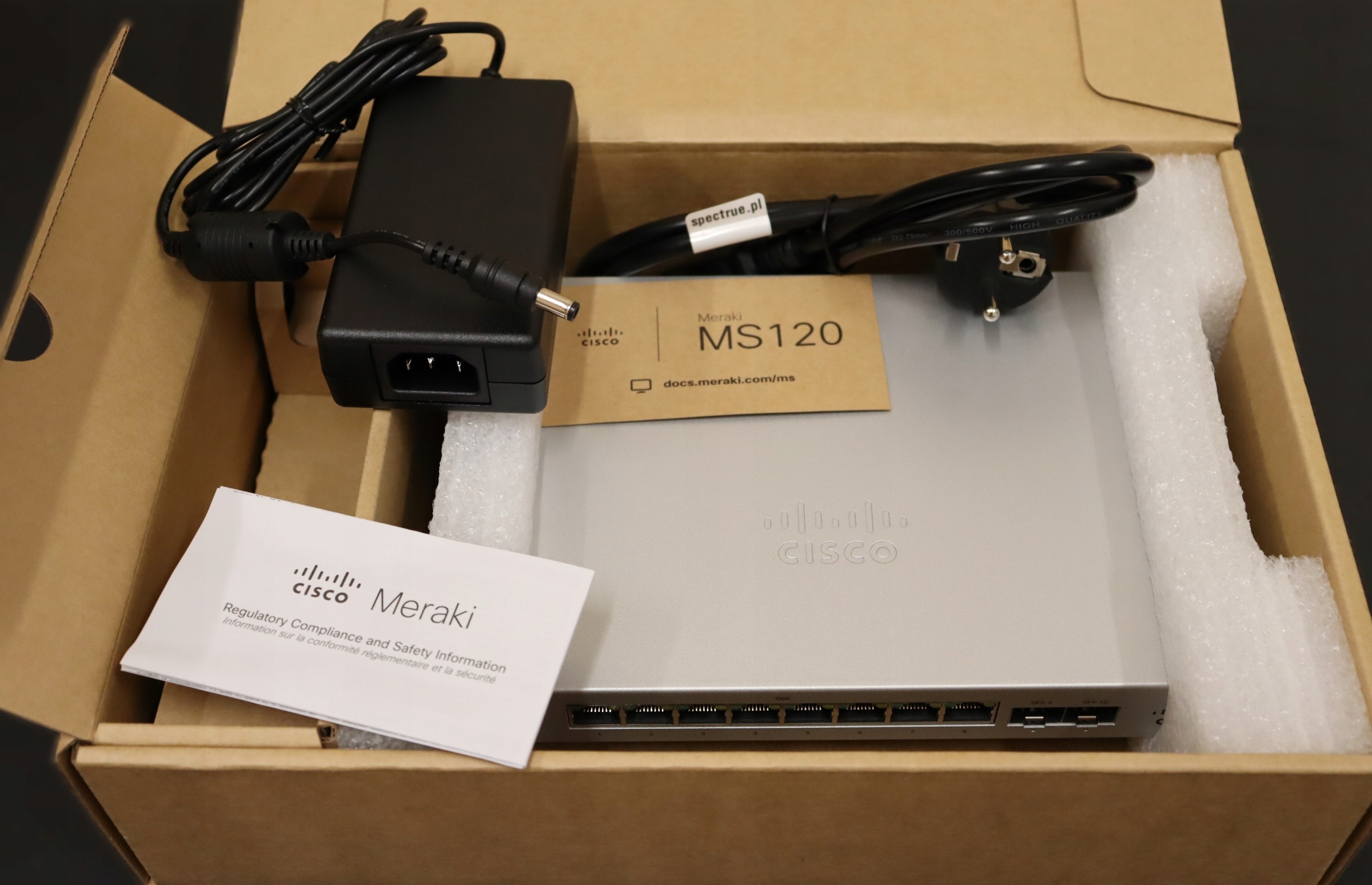 Cisco Meraki MS120-8-HW -Przełącznik sieciowy L2 zarządzany w chmurze -nowy