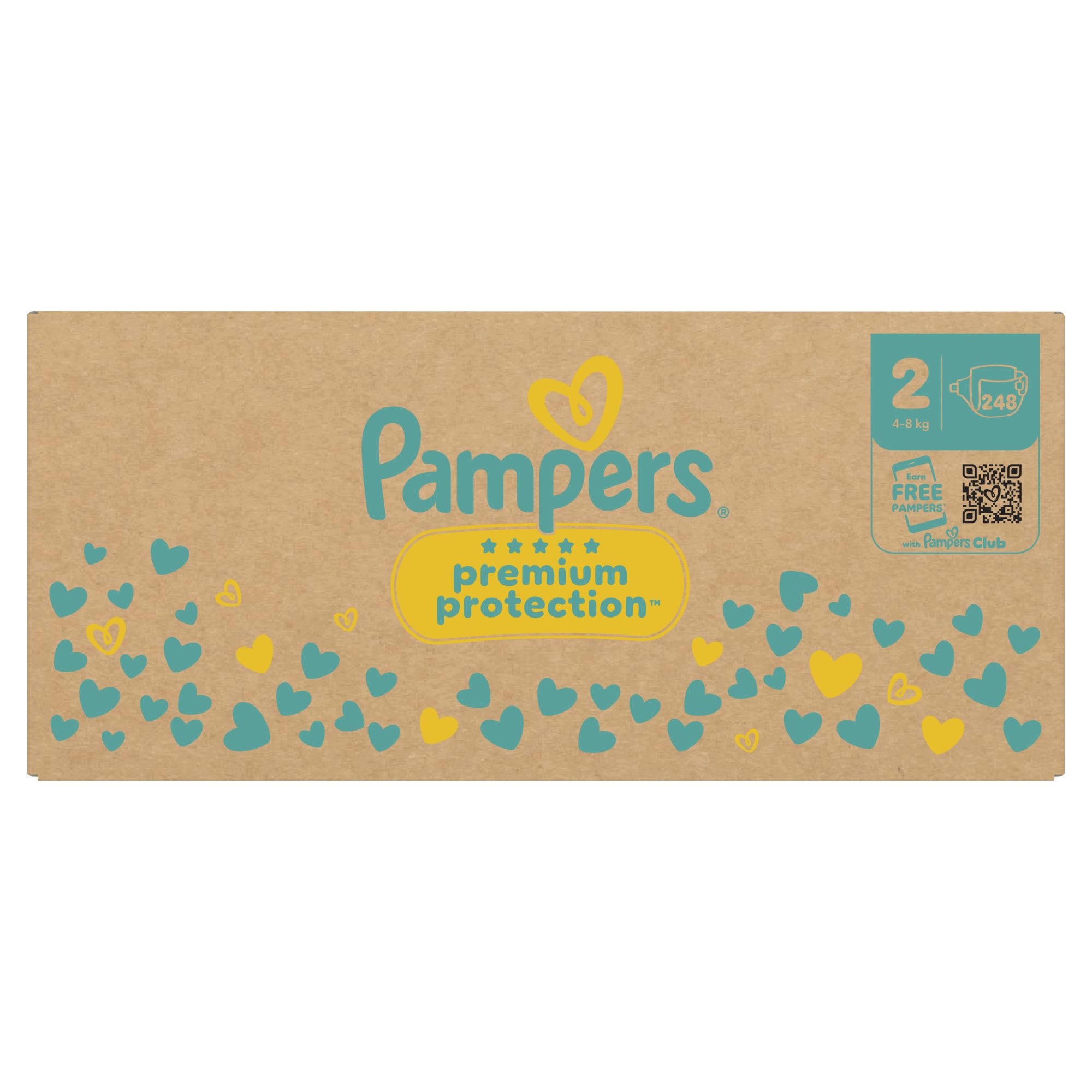 Pampers Premium Protection Rozmiar 2 4-8 Kg 248 Szt Pieluszki Duży Zapas XL