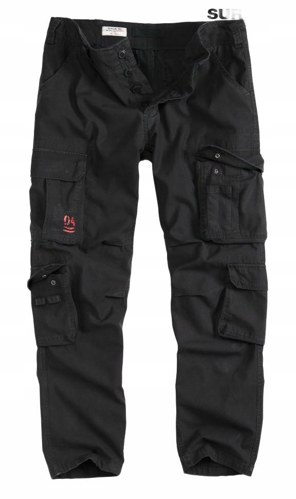 Pánské Kapsáče taktické kalhoty Surplus Airborne Slimmy černé XXL
