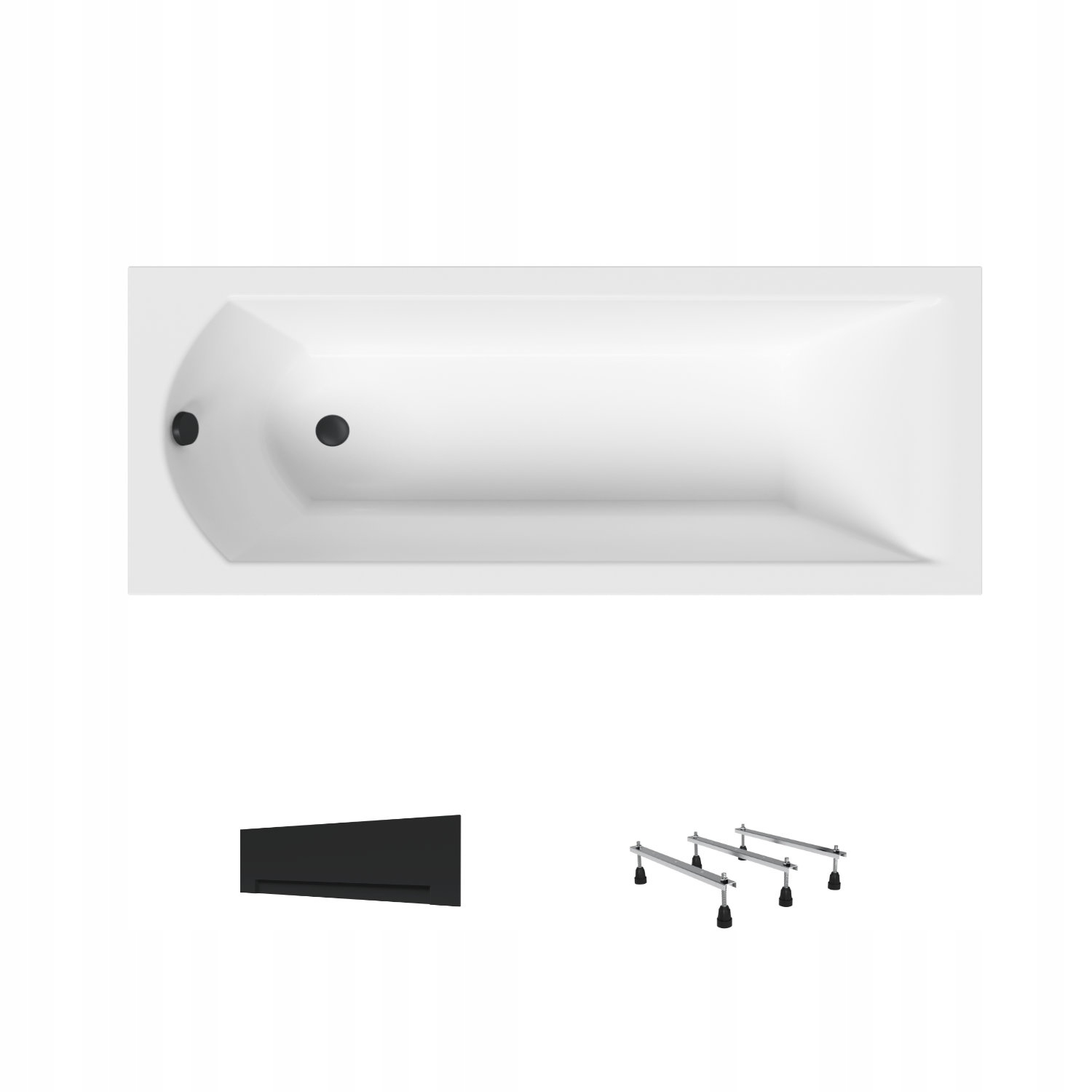 Wanna akrylowa Helmken Vespera 150 х 70 Panel czarny Nóżki 23098002