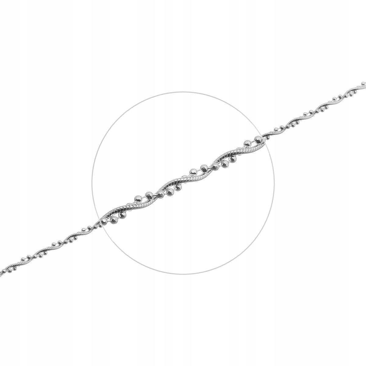 Stříbrný Řetízek 925, hadí provaz, opletený kuličkami, 45 cm, Dárek