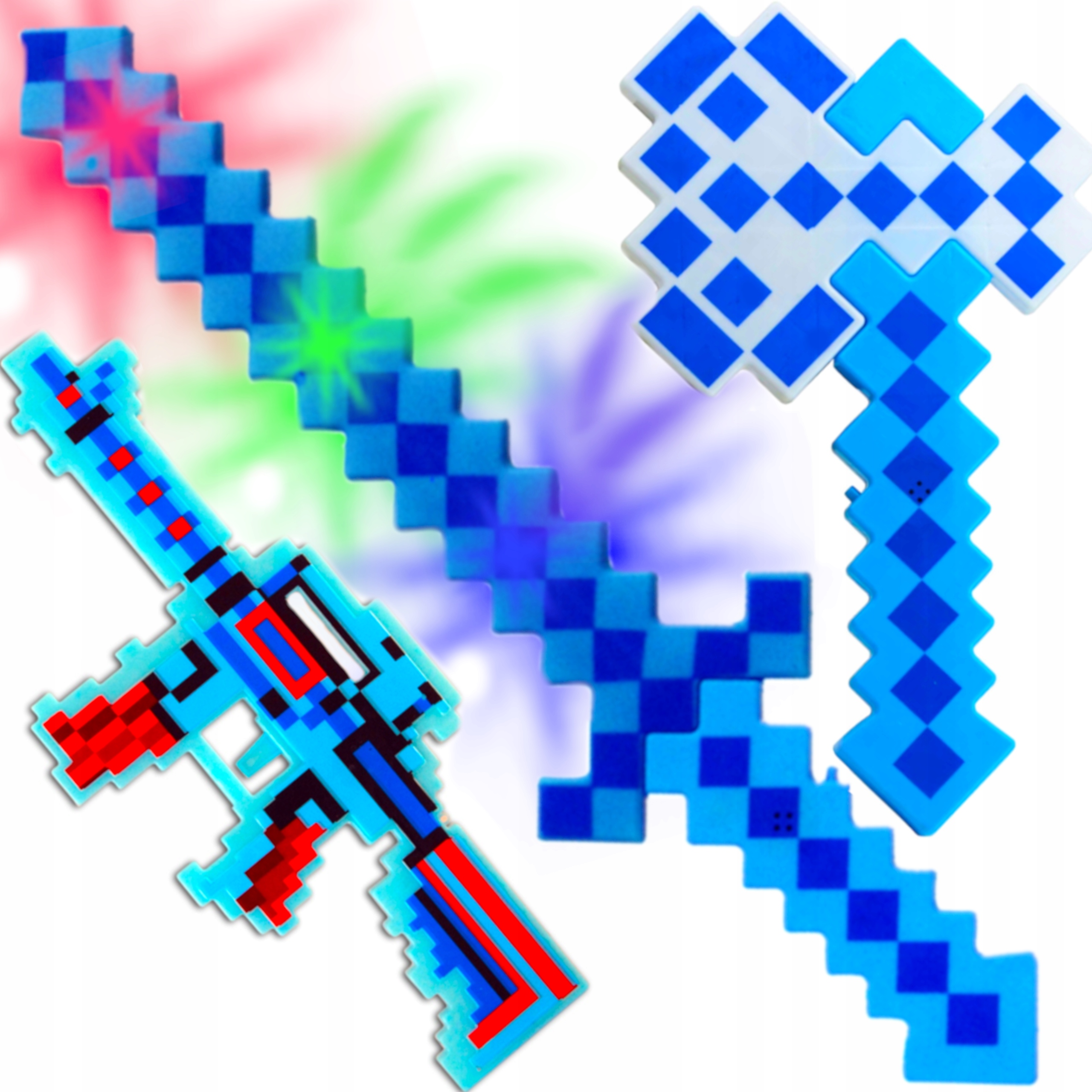 

Minecraft Zestaw Diamentowy Karabin Miecz Siekiera