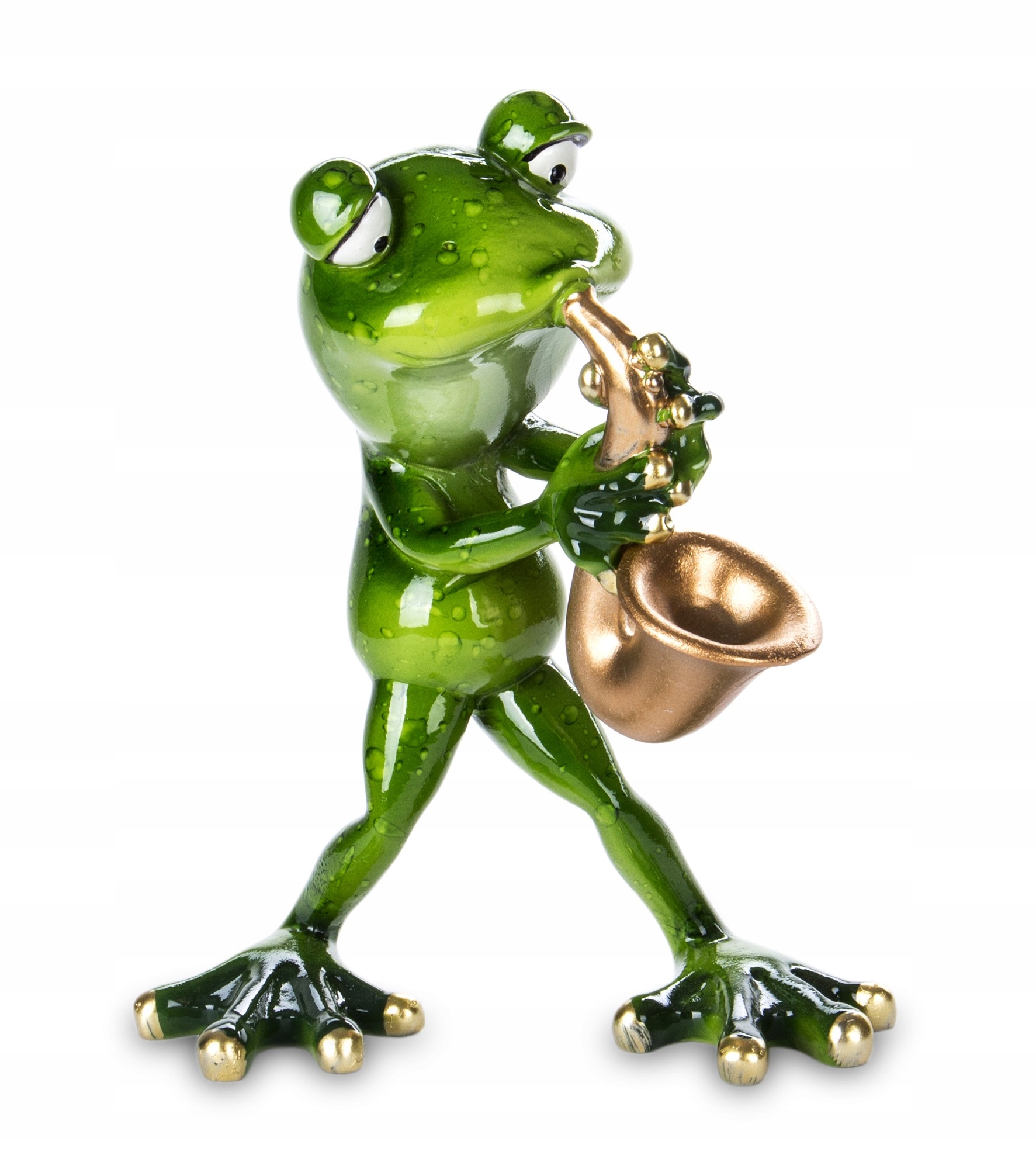 Figurka Żaba Muzyk Muzyka Żabka Gra Saksofon