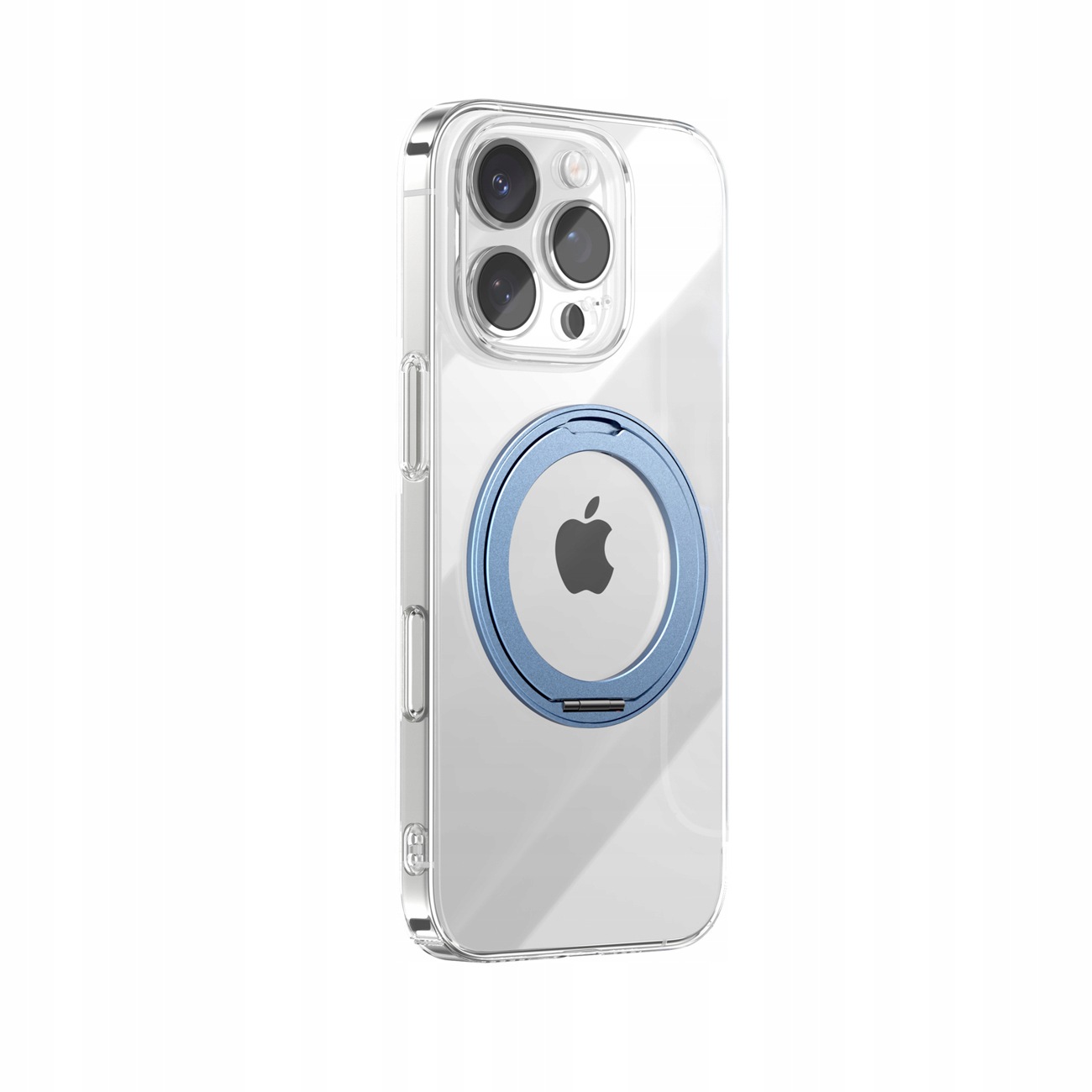 Etui Joyroom na iPhone 16 Pro Max MagSafe z ringiem podstawką niebieskie