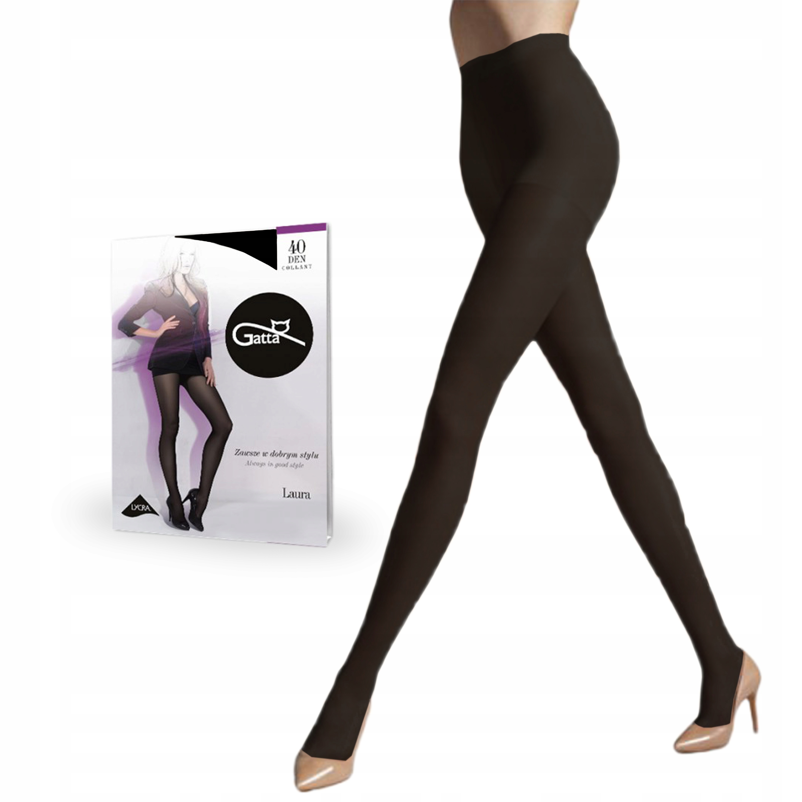 

Gatta rajstopy Laura 40 den lycra Nero 4-L