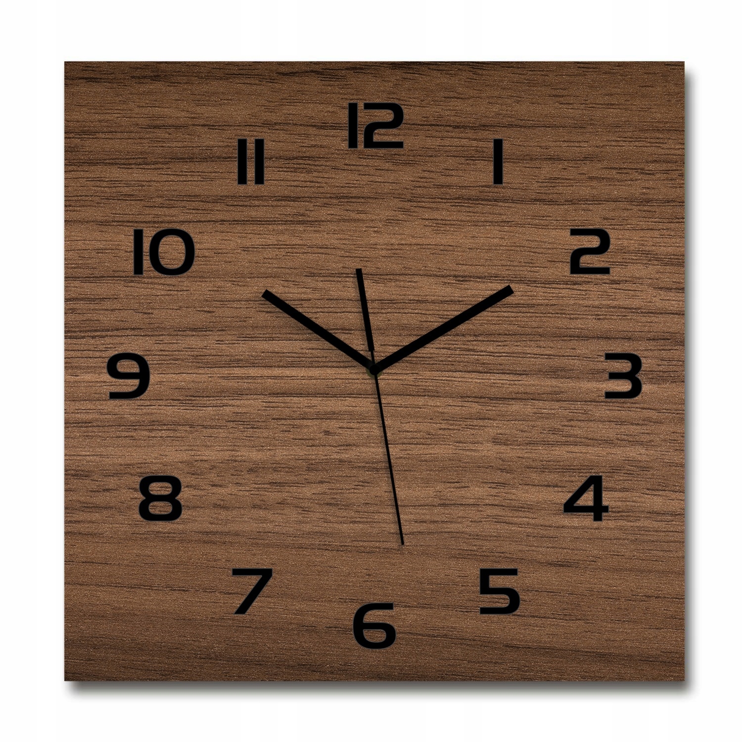 

Duży zegar szklany do salonu Drewniane tło 60x60cm